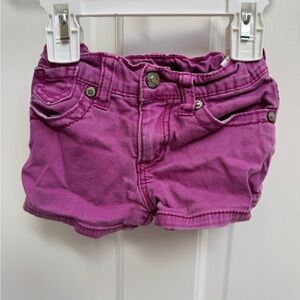 Guess 2T Girls Purple Jean Shorts with Pockets and Belt Loops